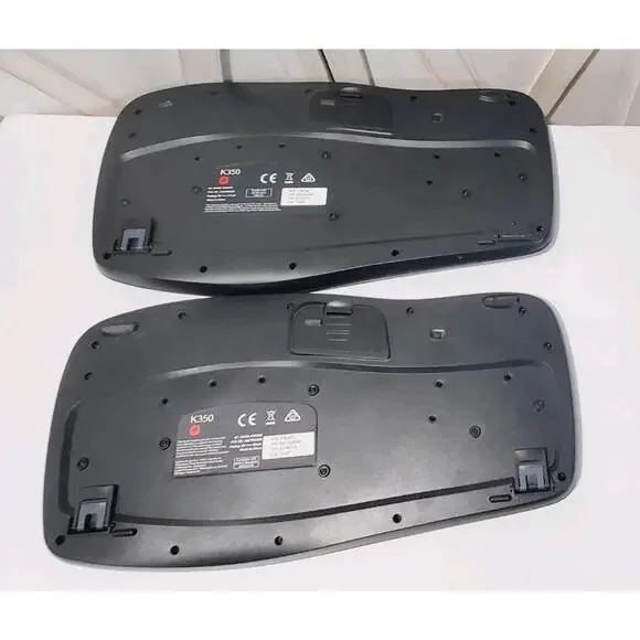 Lot Of 2 Logitech K350 Wireless Comfort Wave Keyboard NOT TESTED NO RECEIVERS